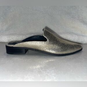 Shellys London metallic gold mules